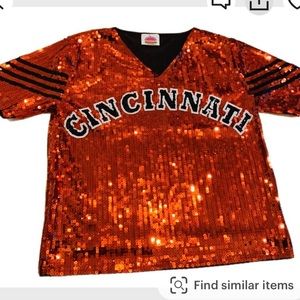 Brand new, never worn cincinnati bengals sequin top
